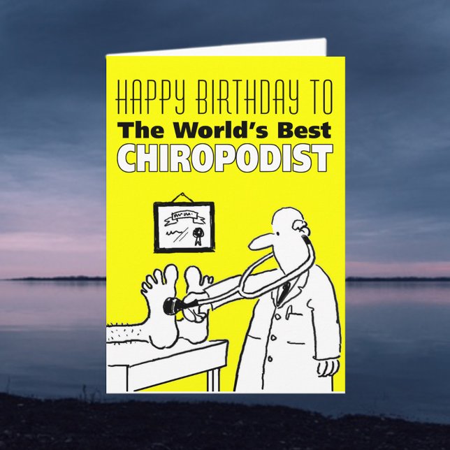 Carte Joyeux anniversaire du meilleur chiropodiste du mo (Créateur téléchargé)