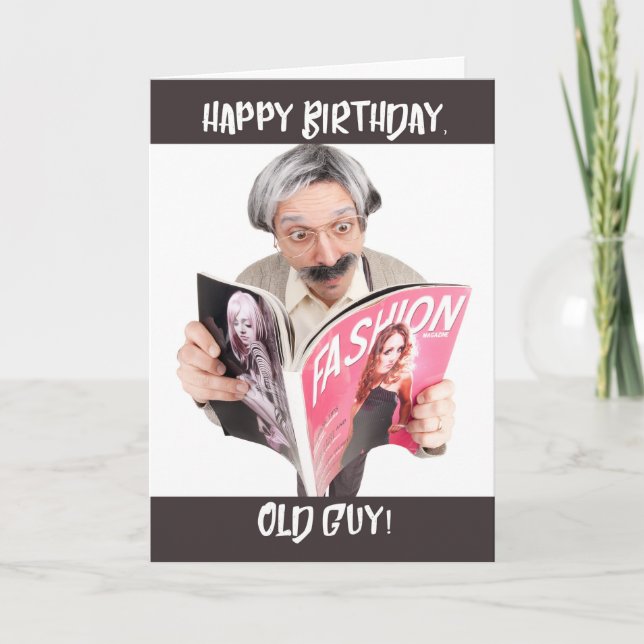 Carte Joyeux anniversaire du vieux Guy (Devant)