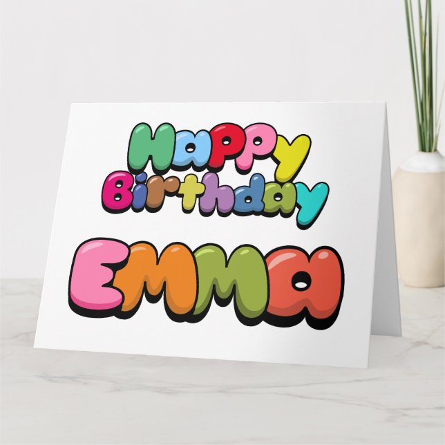 Carte Joyeux Anniversaire Emma (Devant)