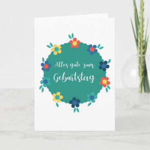 Carte Joyeux anniversaire en allemand