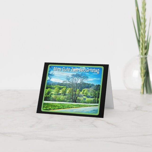 Carte Joyeux Anniversaire En Allemand (Devant)