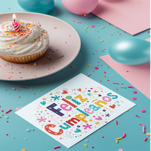 Carte Joyeux anniversaire en espagnol