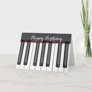 Carte Joyeux anniversaire en noir et blanc
