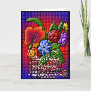 Carte Joyeux anniversaire en polonais