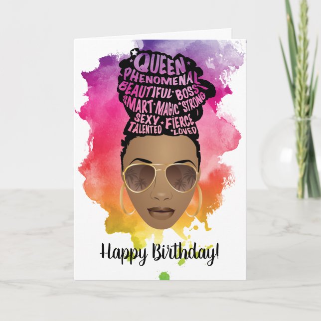 Carte Joyeux anniversaire ! Encouragement de l'aquarelle (Devant)