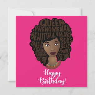 Carte Joyeux anniversaire ! Encouragement des femmes noi