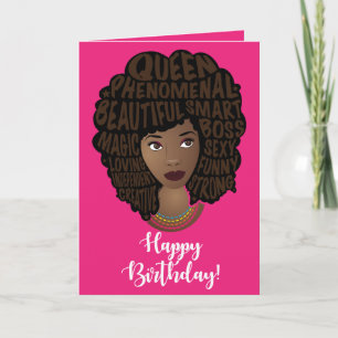 Carte Joyeux anniversaire ! Encouragement des femmes noi