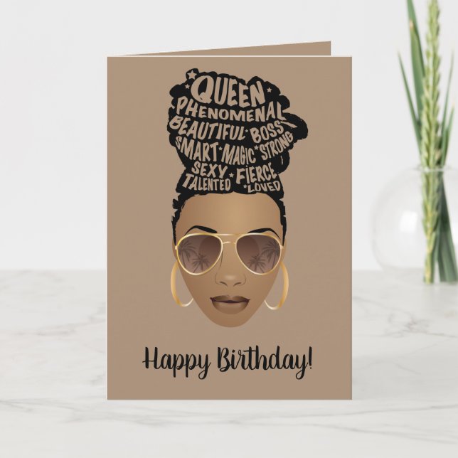 Carte Joyeux anniversaire ! Encourager les femmes noires (Devant)