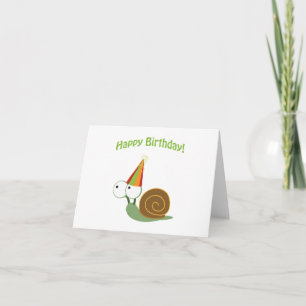 Carte Joyeux anniversaire ! Escargot