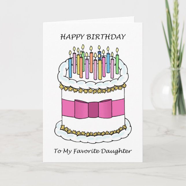 Carte Joyeux anniversaire Favori fille (Devant)
