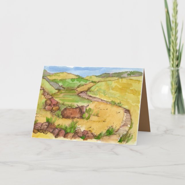 Carte Joyeux Anniversaire Favori Guy Cowboy Horseshoes (Devant)