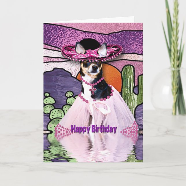 Carte JOYEUX ANNIVERSAIRE - Feliz Cumpleaños - CHIWAWA (Devant)