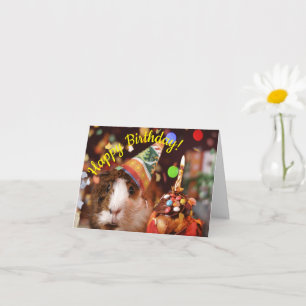 Carte Joyeux Anniversaire - Fête Animal Guinée Pig Anniv