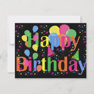 Carte Joyeux anniversaire, fête d'anniversaire