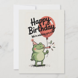 Carte Joyeux Anniversaire Fête de la Grenouille