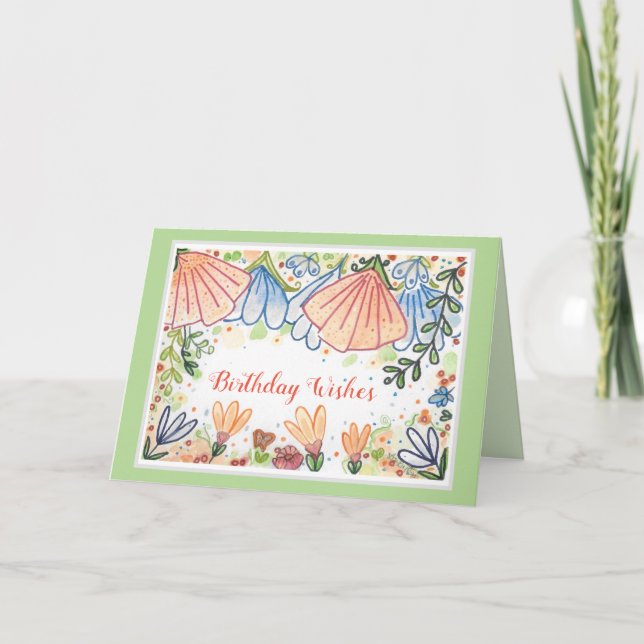 Carte Joyeux anniversaire Fleur d'ami spécial (Devant)