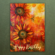 Joyeux Anniversaire Fleur de Tournesol Belle Fleur