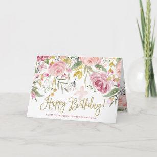 Invitations Faire Part Cartes Rose De Joyeux Anniversaire De Pivoine Zazzle Ch