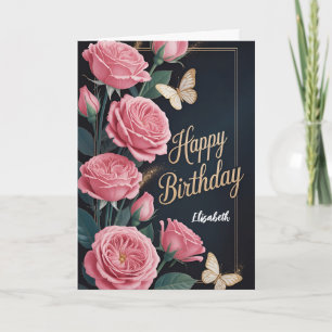 Carte Joyeux Anniversaire Floral