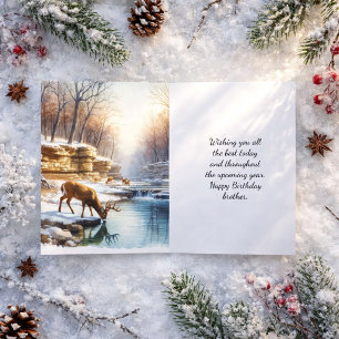 Carte Joyeux Anniversaire Frère Deer Buck