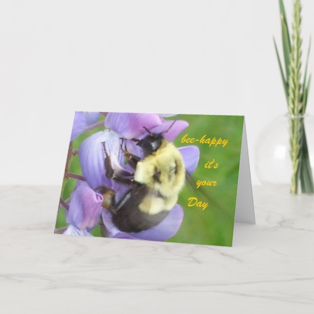 Carte Joyeux anniversaire - gaffez l'abeille (Devant)
