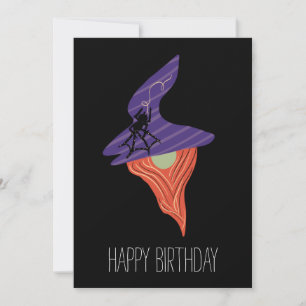 Carte Joyeux Anniversaire Gnome Halloween Mignon Araigné