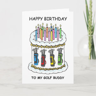 Carte Joyeux Anniversaire Golf Buddy