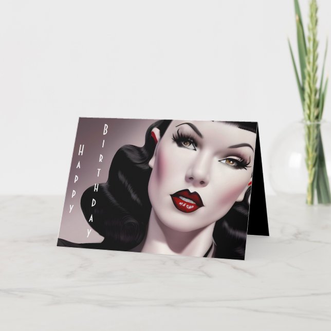 Carte Joyeux Anniversaire Gothique Fille Anniversaire él (Devant)