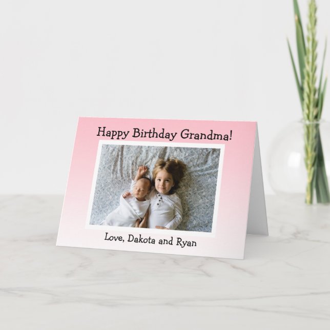 Carte Joyeux anniversaire grand-Carte photo (Devant)