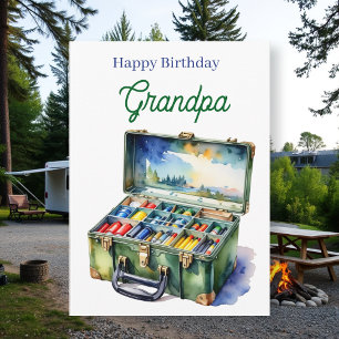Carte Joyeux Anniversaire Grand-Père Boîte d'Accessoir