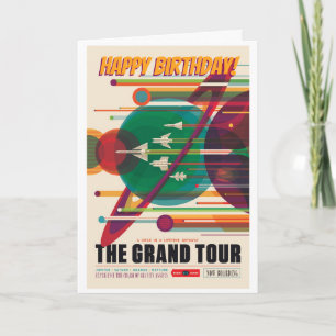 Carte Joyeux anniversaire ! Grand tour du système solair