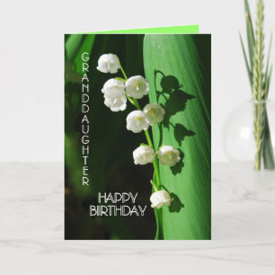 Carte Joyeux anniversaire Grandgirl Lily de la vallée