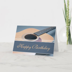 Carte Joyeux anniversaire - Guitare acoustique
