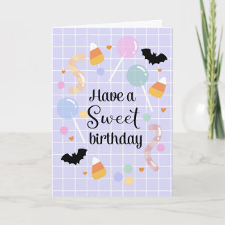 Carte Joyeux Anniversaire Halloween Sucré