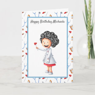 Carte Joyeux Anniversaire Infirmière à Motif d'Hôpital M