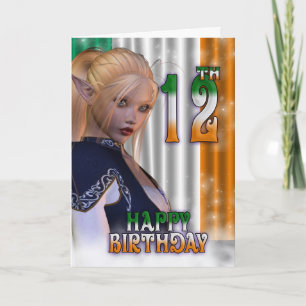 Carte Joyeux Anniversaire Irlandais, Elfe