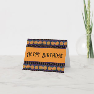 Carte Joyeux anniversaire Jack O'Lanterns