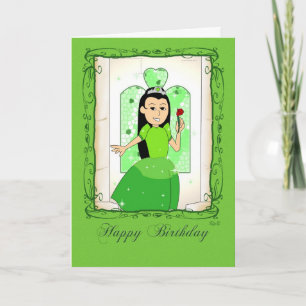 Carte Joyeux anniversaire : Jade Princess