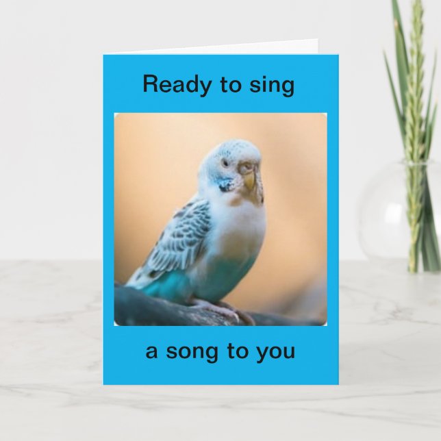 CARTE JOYEUX ANNIVERSAIRE/ JE VOUS "CHANTERAI" (Devant)