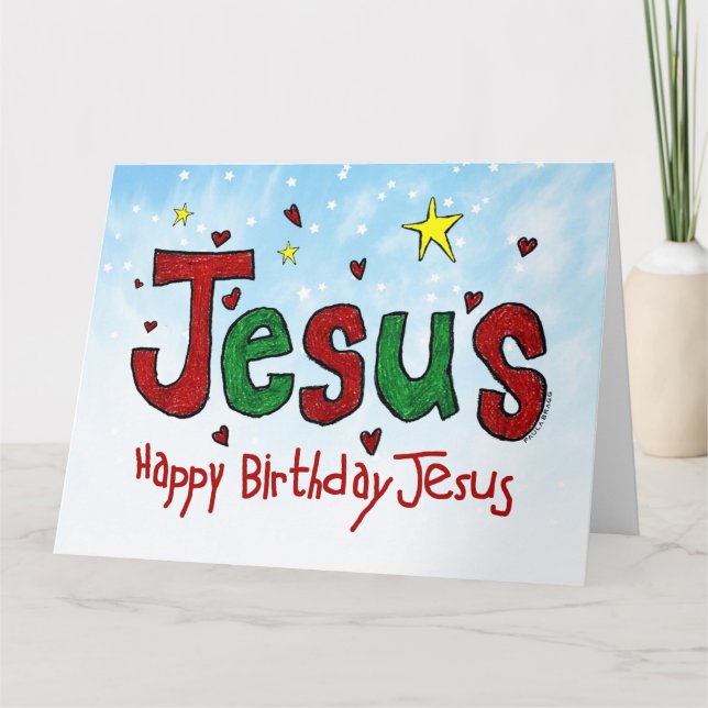 Carte Joyeux anniversaire Jésus (Devant)