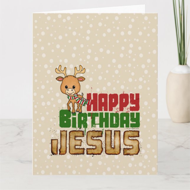 Carte Joyeux anniversaire Jésus (Devant)