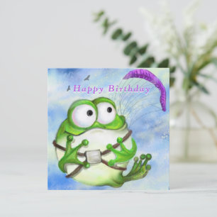 Carte Joyeux Anniversaire - Joli Joyeux Parapente De Gre