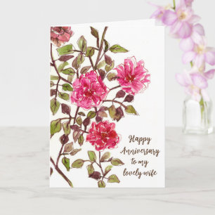 Carte Joyeux Anniversaire Jolie Femme Roses rouges