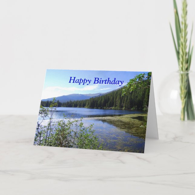 Carte Joyeux anniversaire, lac bear, le Colorado (Devant)