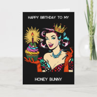 Joyeux Anniversaire Lapin De Miel | Retro Lady