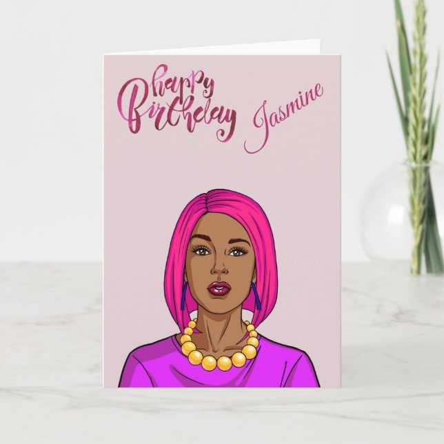 Carte Joyeux anniversaire Latina Ethnic (Devant)