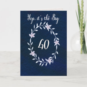 Carte Joyeux anniversaire le Big 40