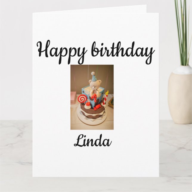 Carte Joyeux anniversaire Linda (Devant)