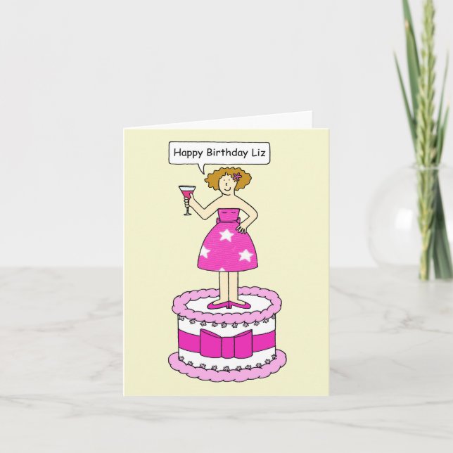 Carte Joyeux anniversaire Liz (Devant)