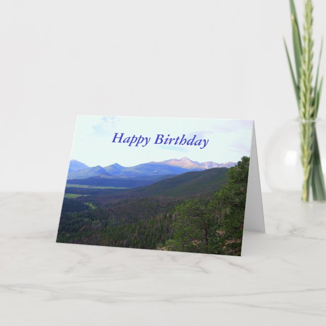 Carte Joyeux Anniversaire, Longs Peak, Colorado (Devant)